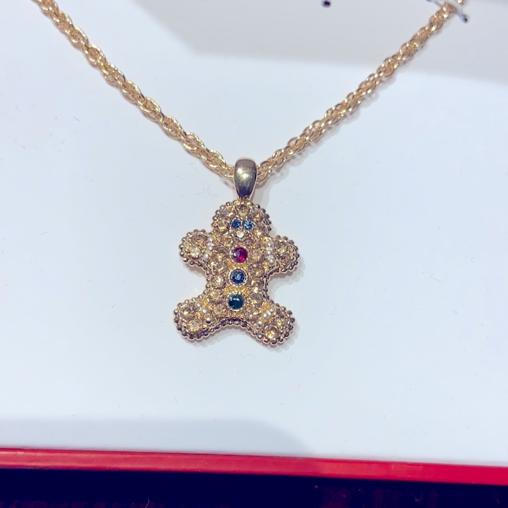 Gold Holiday Gingerbread Pendant